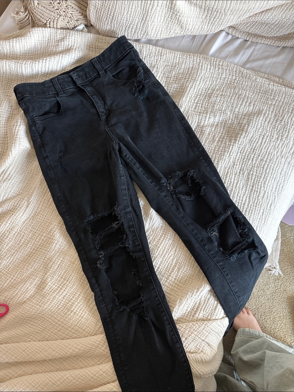 American Eagle Next Level Stretch Black jeans denim skinny
